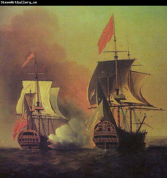 Samuel Scott Capture of the Spanish Galleon Nuestra Senora de Cavagonda by the British ship Centurion during the Anson Expedition